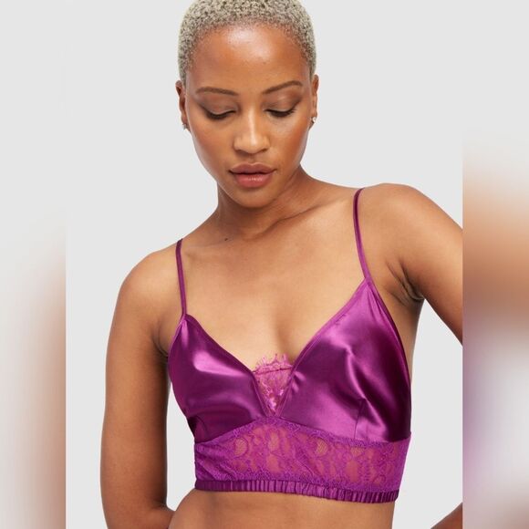 Delphine Satin And Lace Sleep Set - Picture 3 of 5